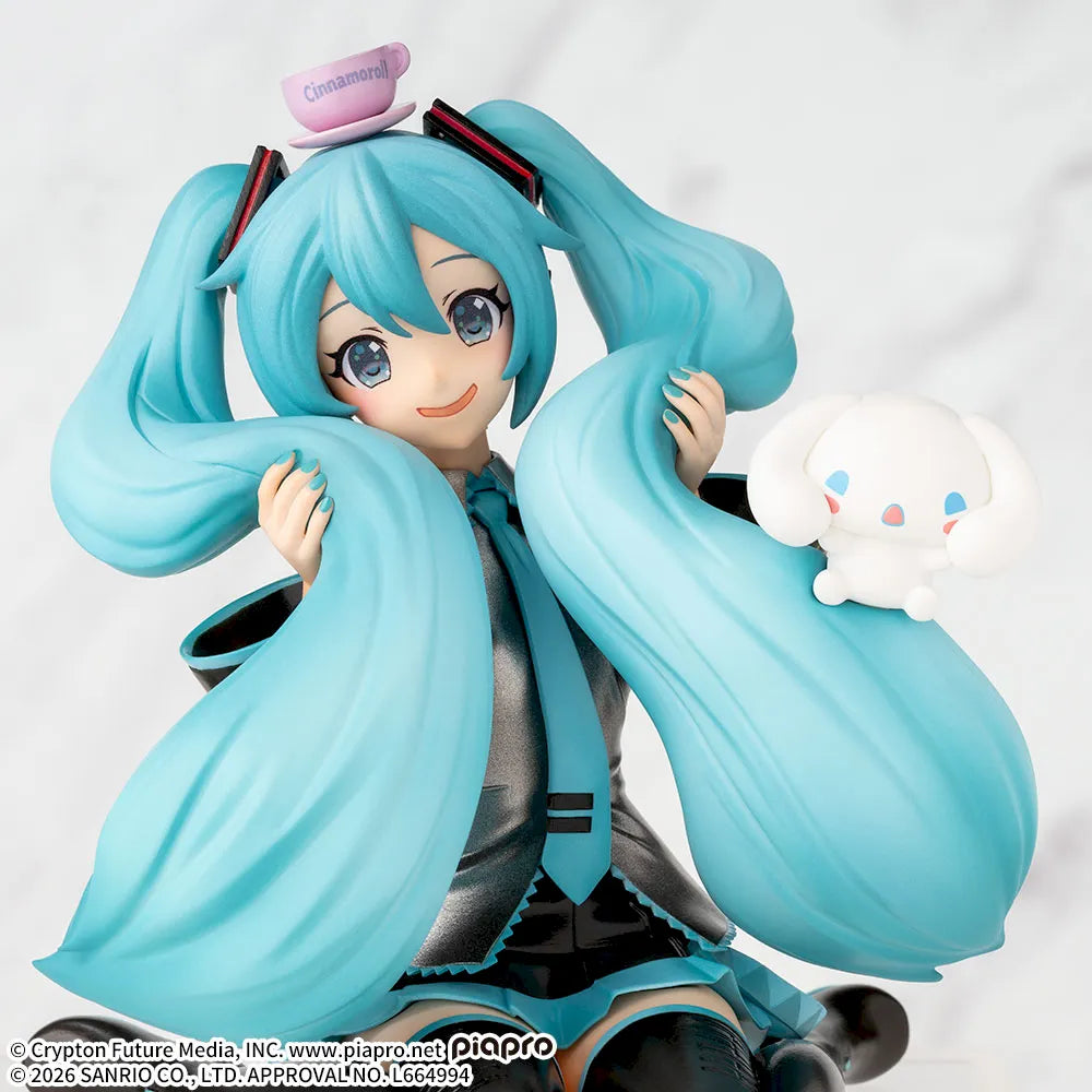 Hatsune Miku × Cinnamoroll – Chokonose Premium Figure (Mofutto Fluffy Ver.) by SEGA